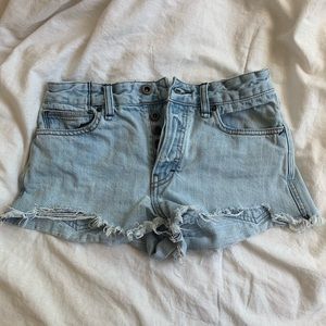 Free People Light Wash Shorts